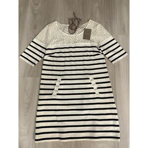 ANTHROPOLOGIE POSTAGE STAMP 9-HIS DRESS WOMENS MIX JERSEY SHIRT SIZE XS